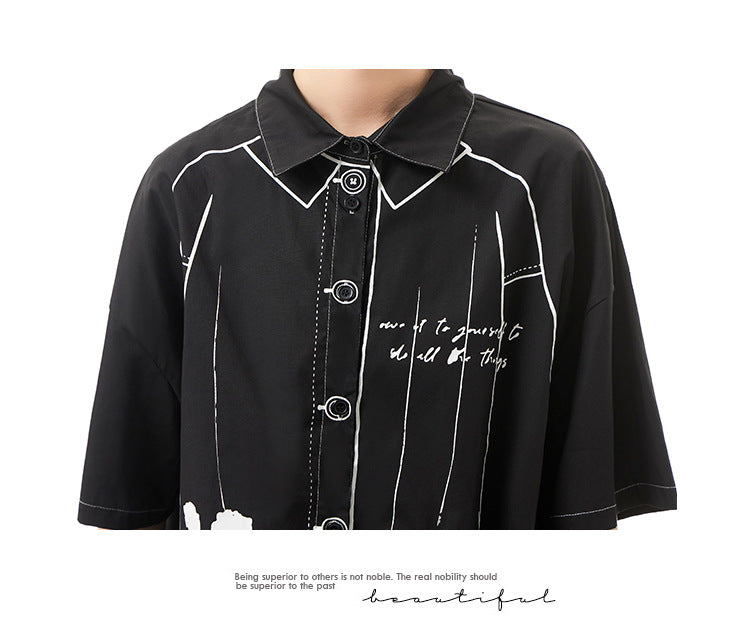 Casual Printed Short Sleeve Shirt