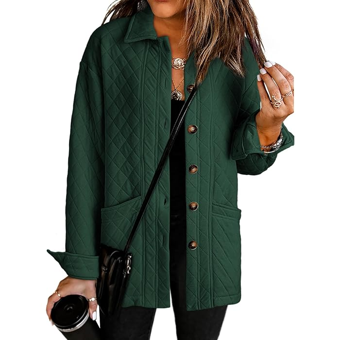 ✨Women's  Casual Button Down Long Sleeve Quilted Jackets (Buy 2 Free Shipping)