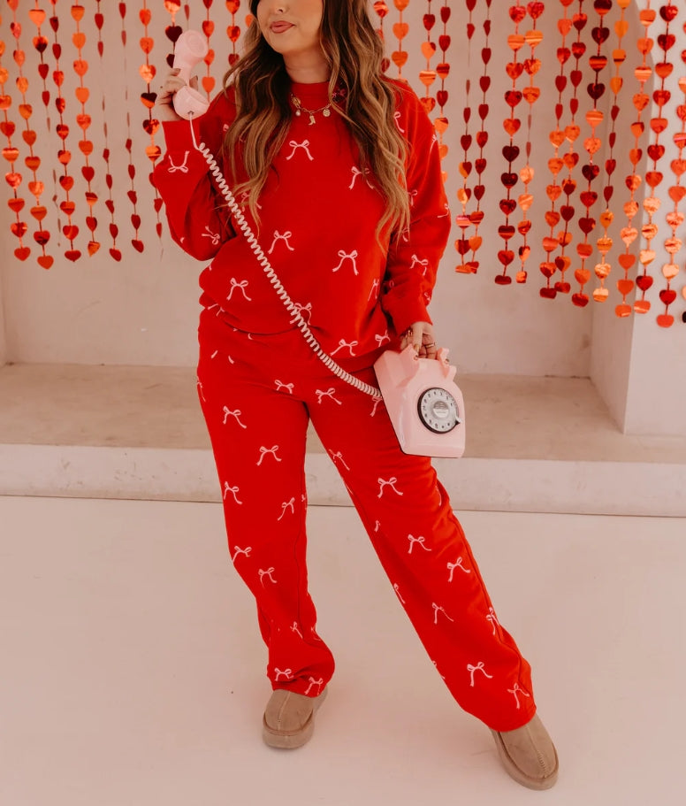 🎀Women's  2025 New Bow Detail Casual Sets(Buy 2 Free Shipping)