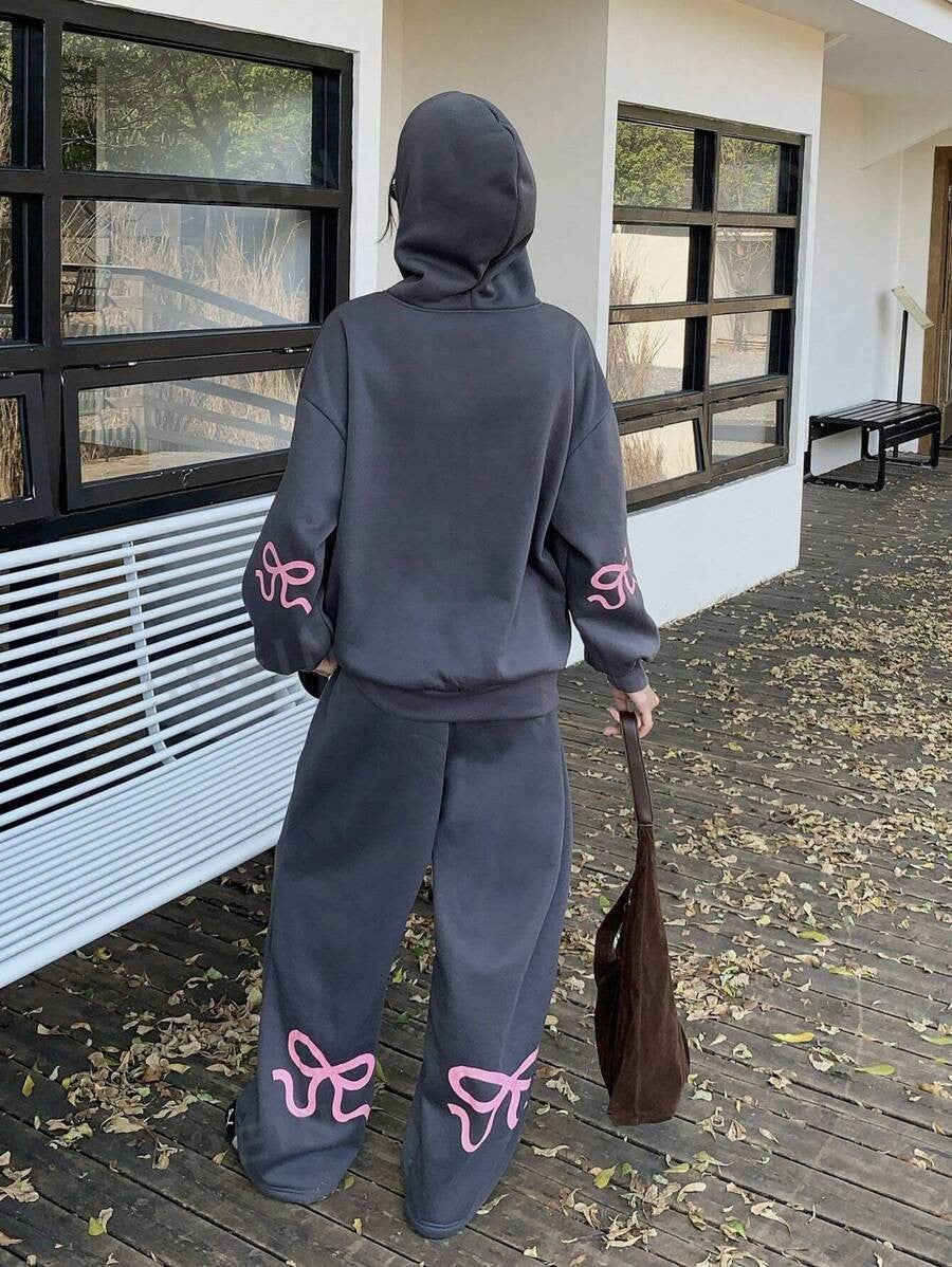 Women's Casual Butterfly Print Hoodie and Sweatpants 2-Piece Set🎀(Buy 2 Free Shipping)