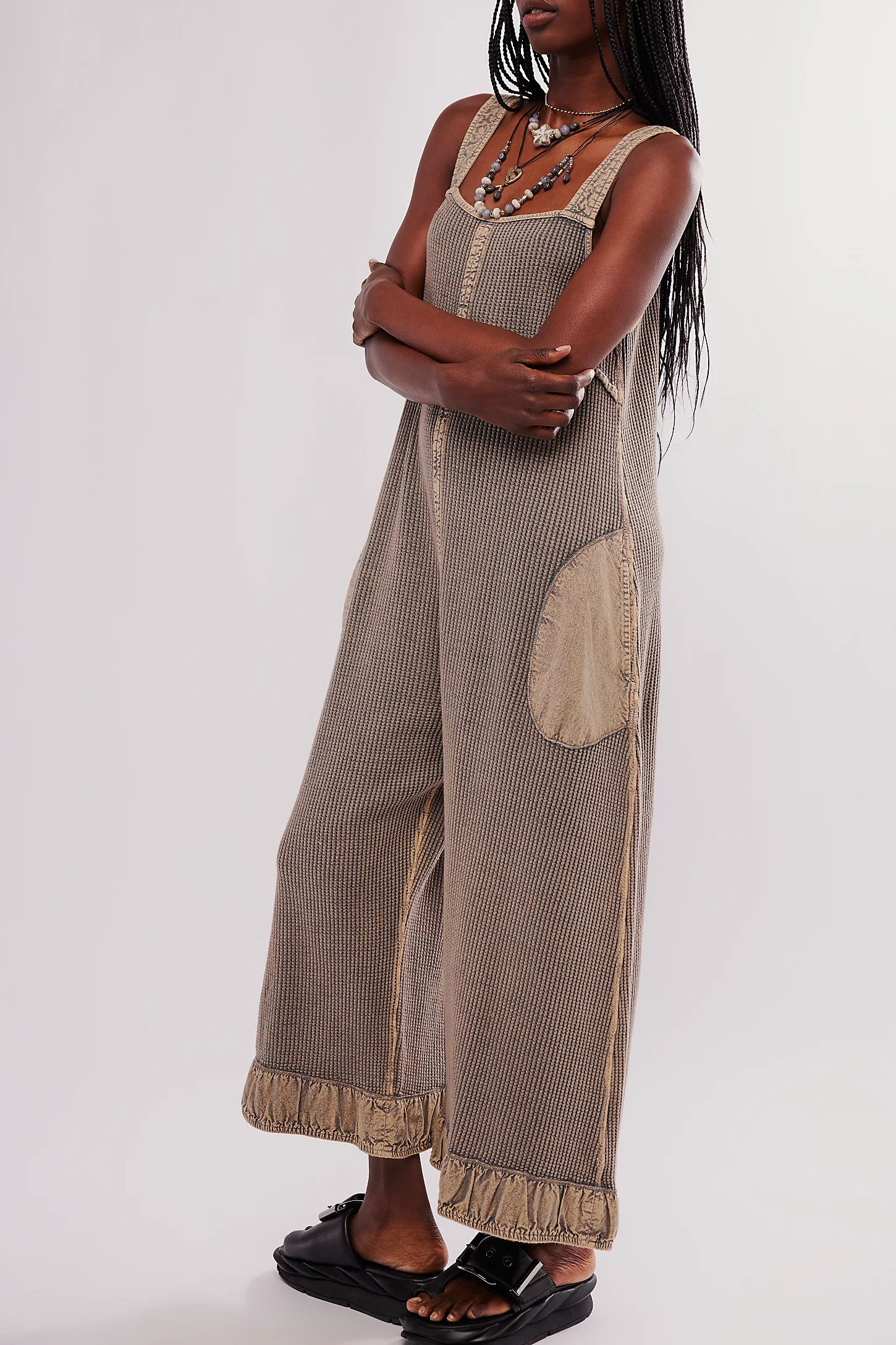 🧡Women's Solid Lace-Up Pocket Textured Overalls(Buy 2 Free Shipping)