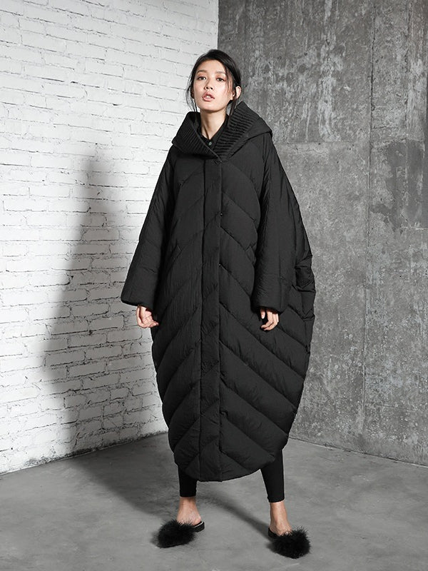Warm Thickened Hooded Duck Down Coat