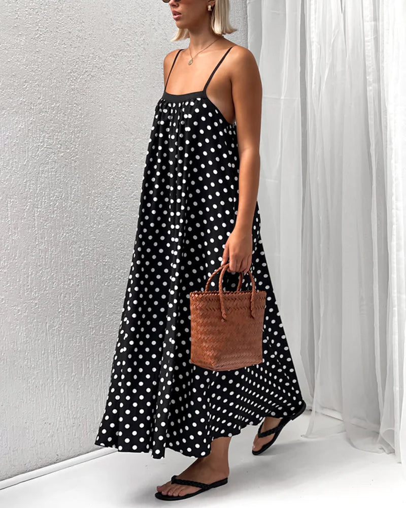 Leisure Wave Point Sling Dress