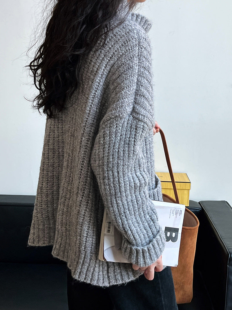 Loose Wool Turtleneck Sweater Outerwear
