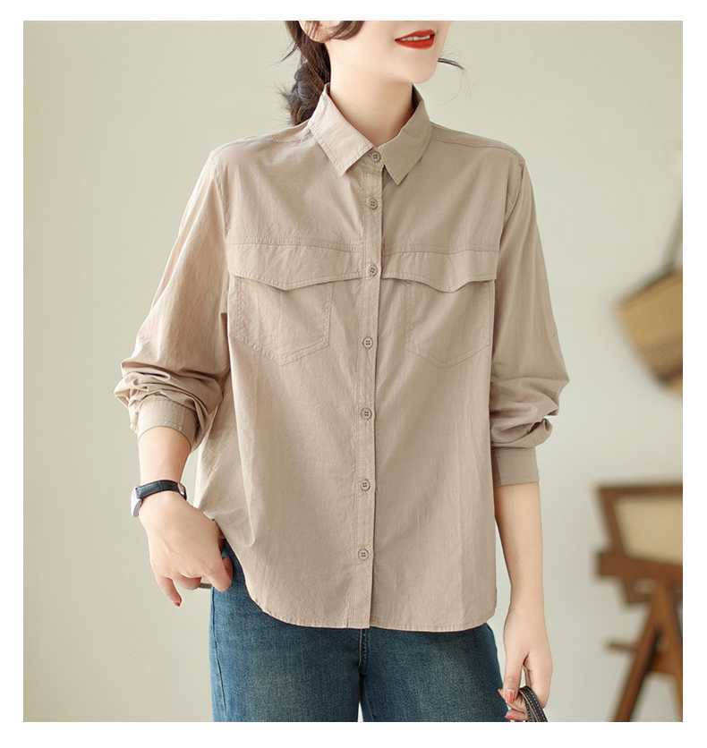 Casual Solid Color Long Sleeve Shirt