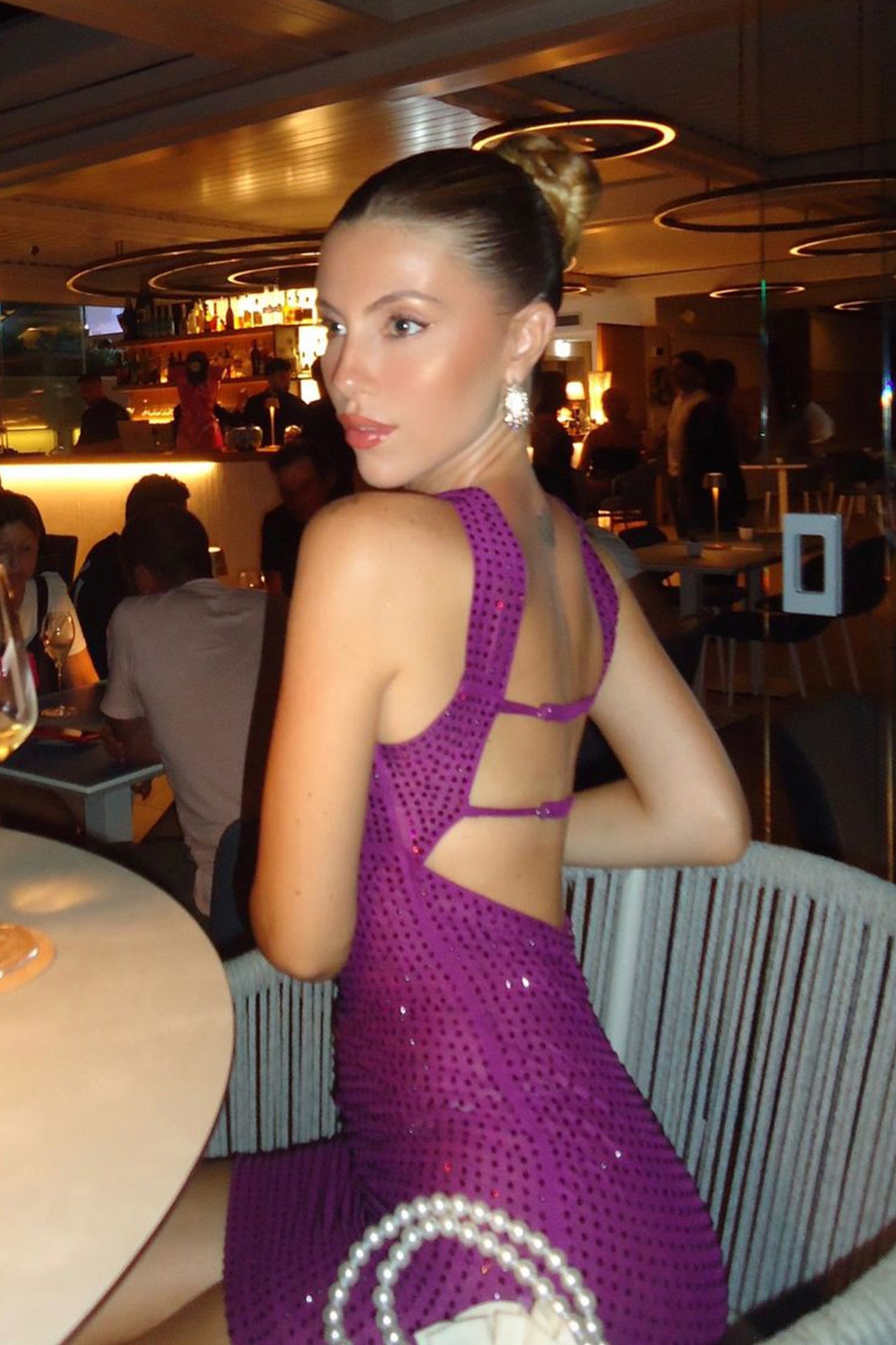 Sofia Borgato Rhinestone Mini Dress