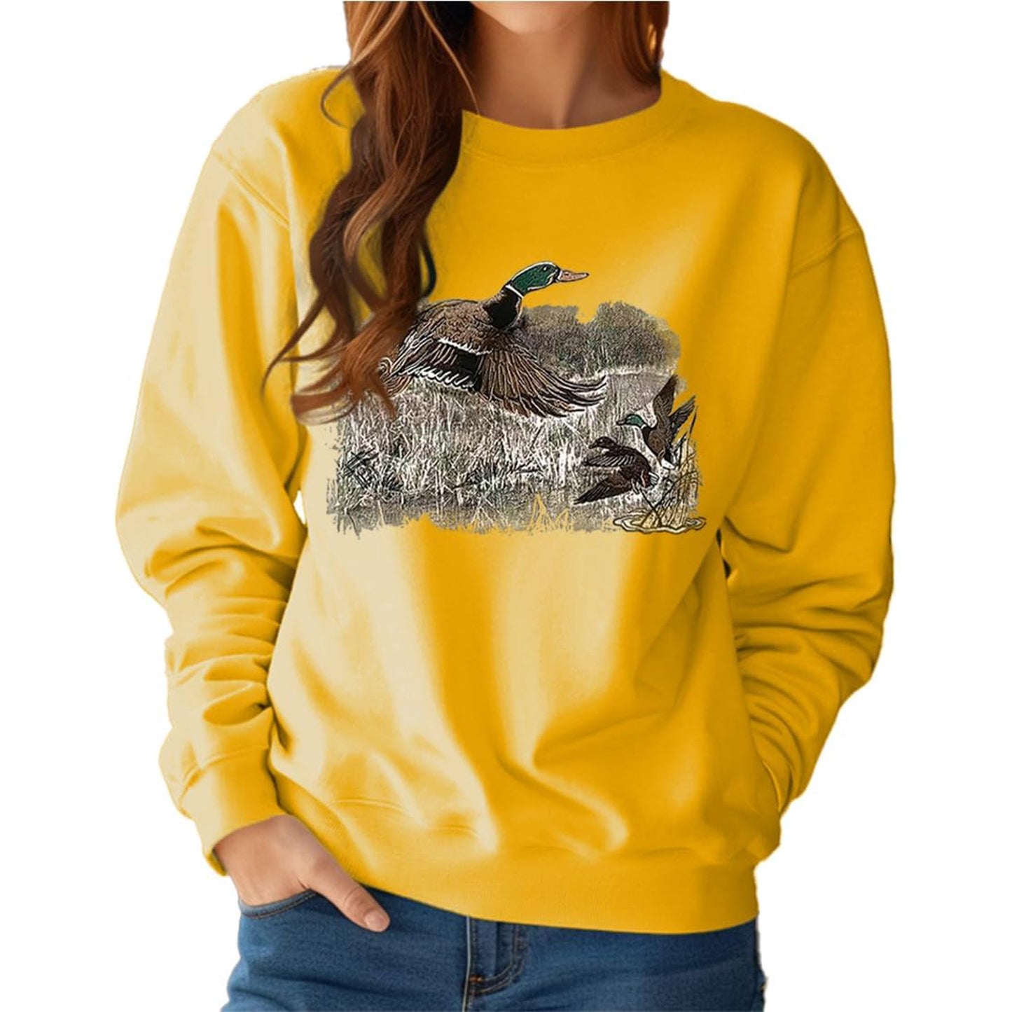 🦆Women's Vintage Mallard Duck Sweatshirt(Buy 2 Free Shipping)