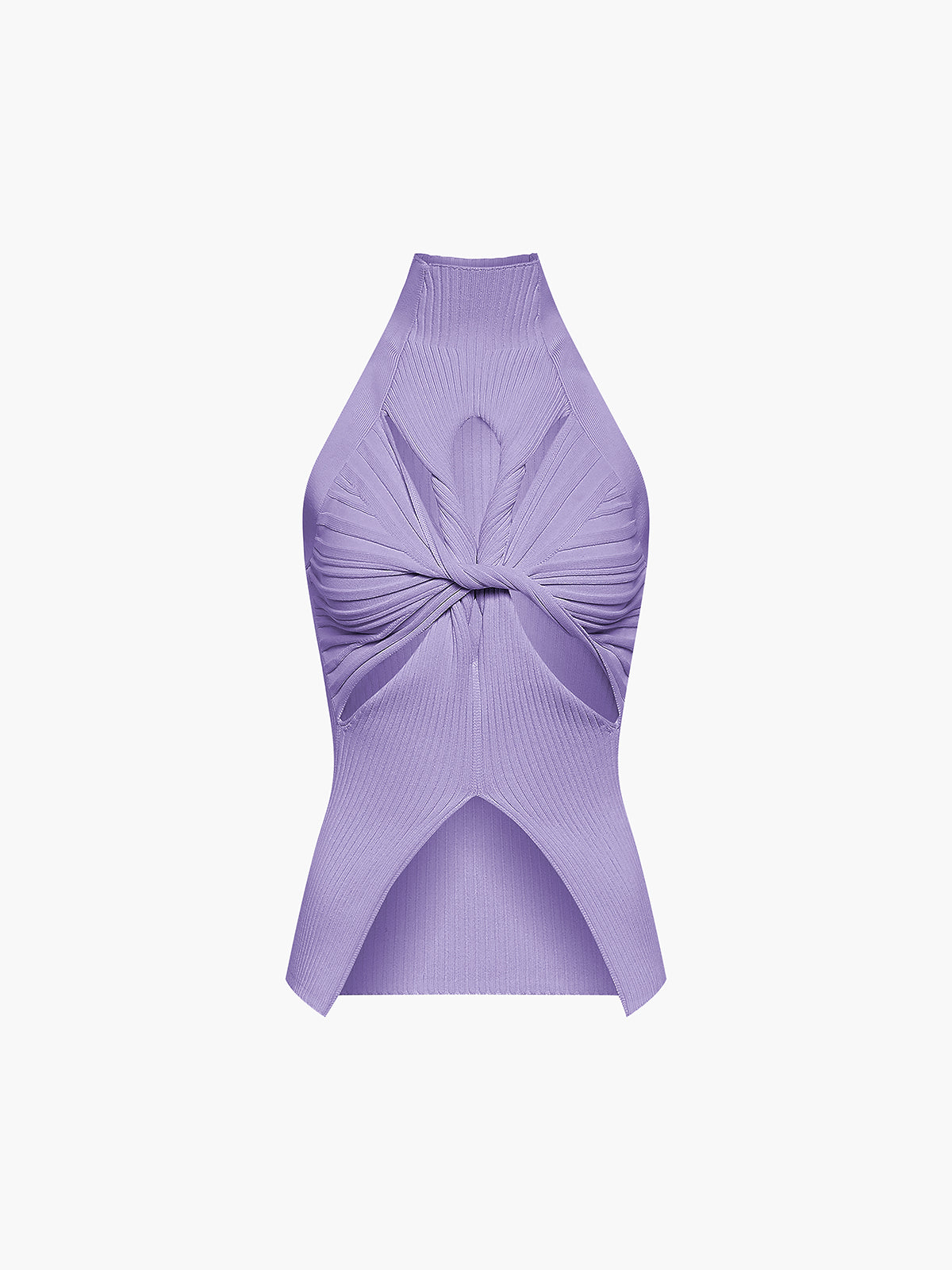Twist Cutout Mockneck Rib Top