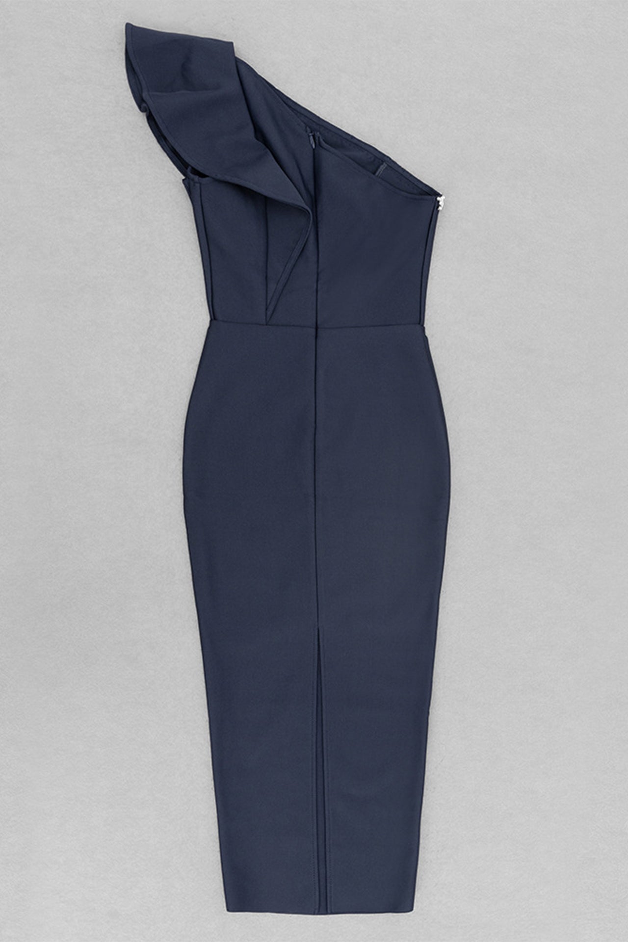 Isla One Shoulder Ruffled Midi Dress