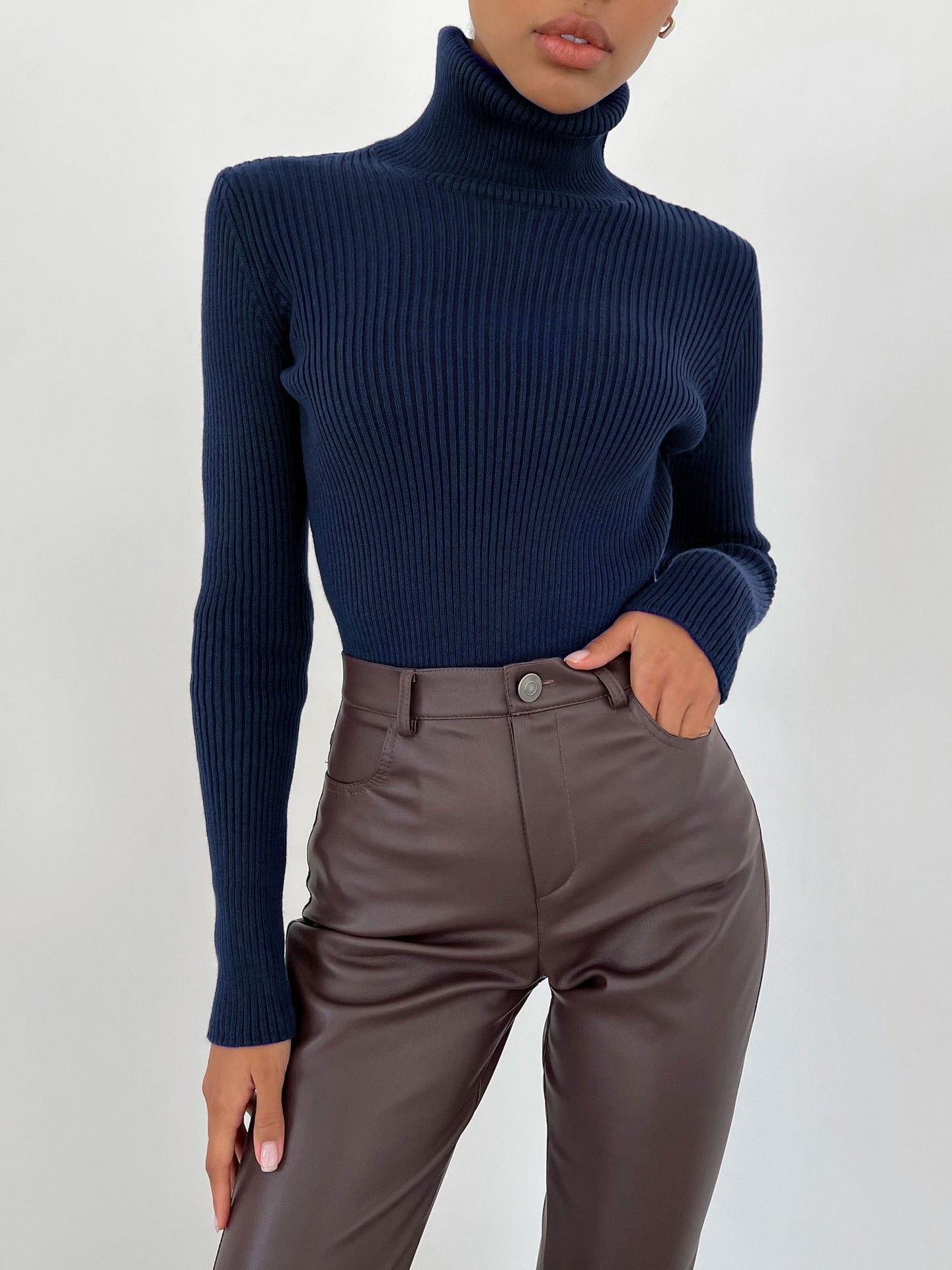 Turtleneck sweaters bottoming shirt autumn turtleneck pullover women