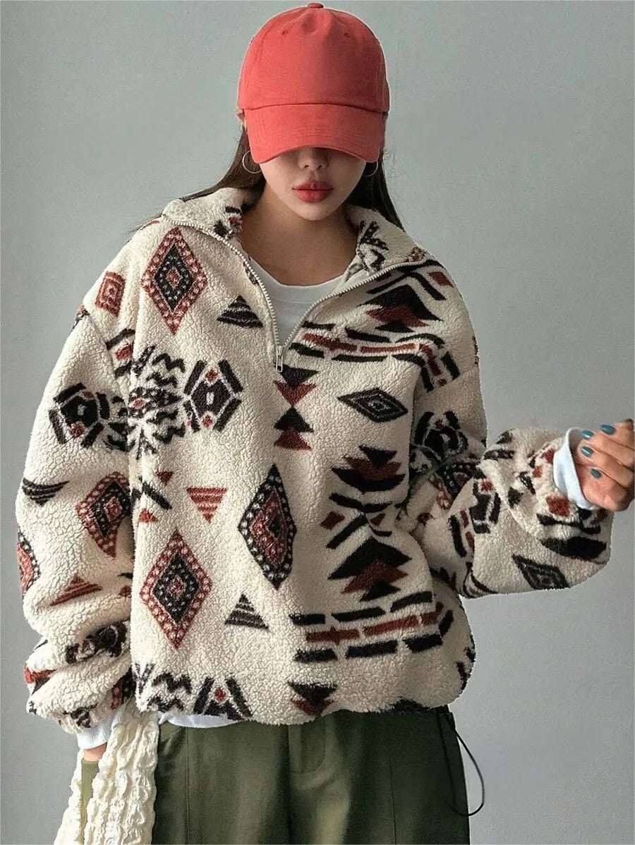 🍒Cashmere Sweatshirt With Chic Pattern