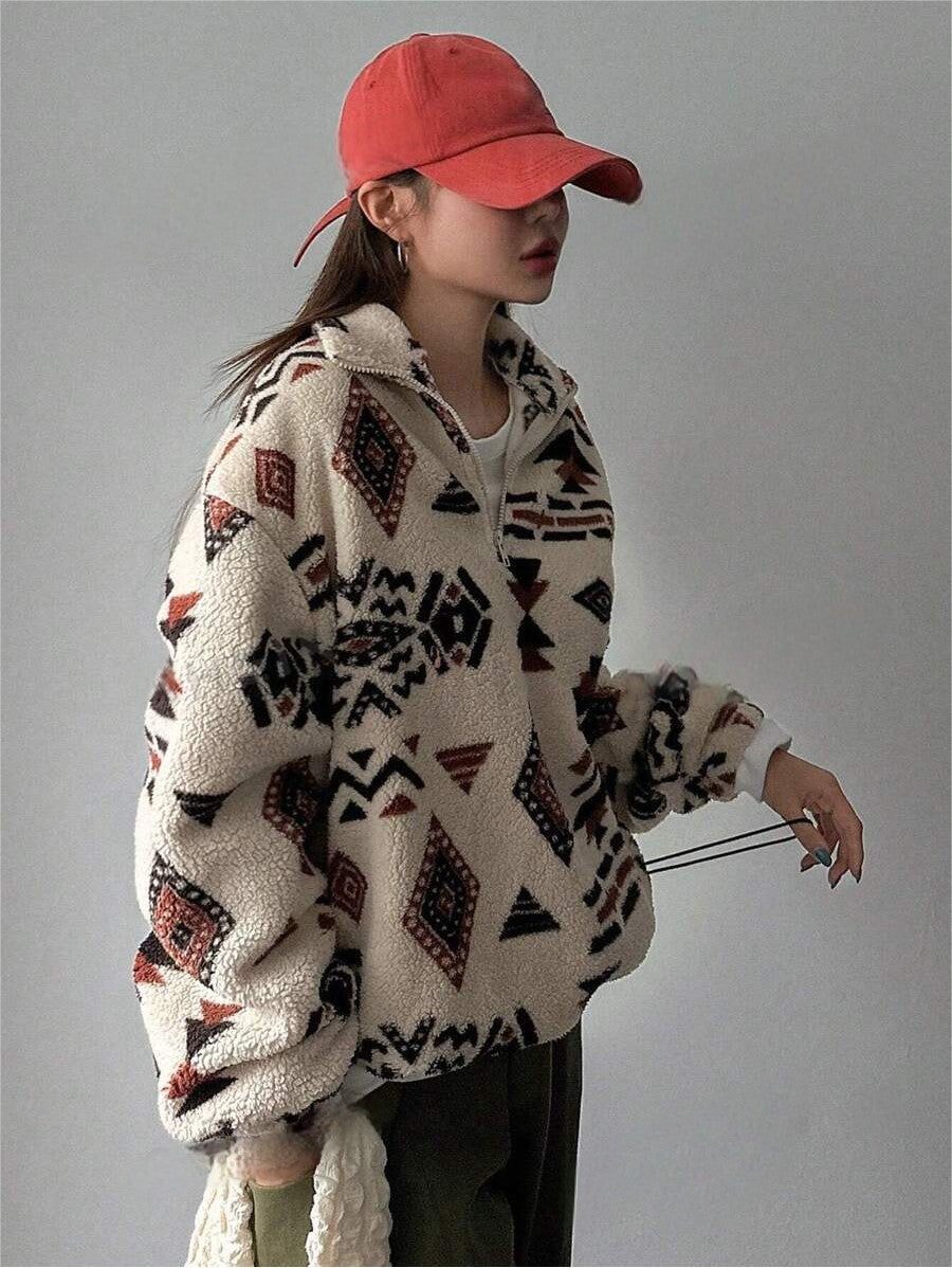 🍒Cashmere Sweatshirt With Chic Pattern