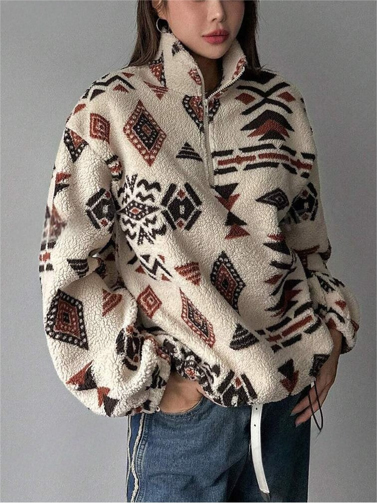 🍒Cashmere Sweatshirt With Chic Pattern