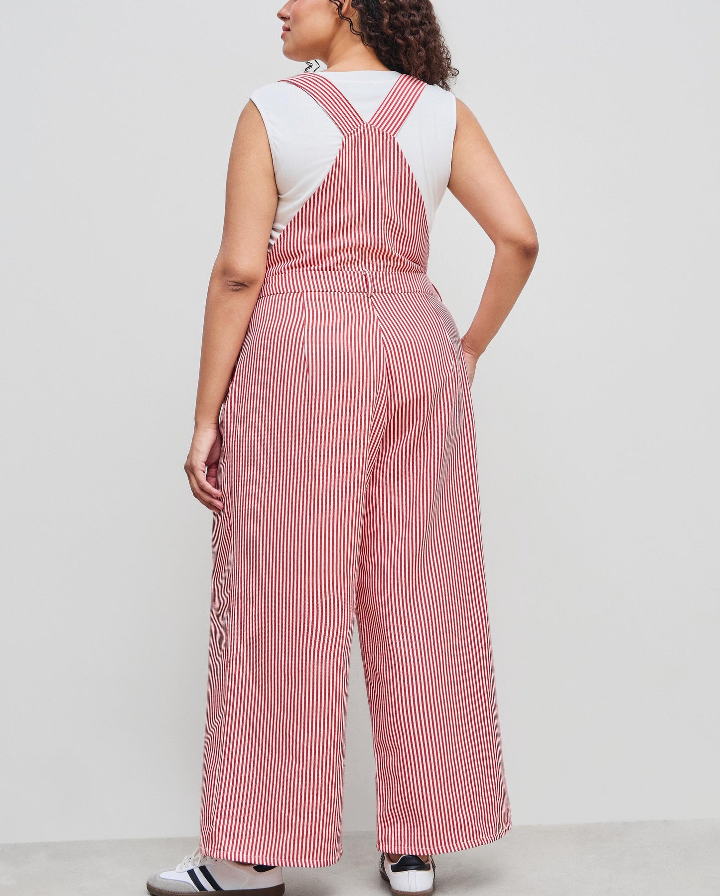 Women's Striped Button Pocket Wide Leg Jumpsuit(Buy 2 Free Shipping)