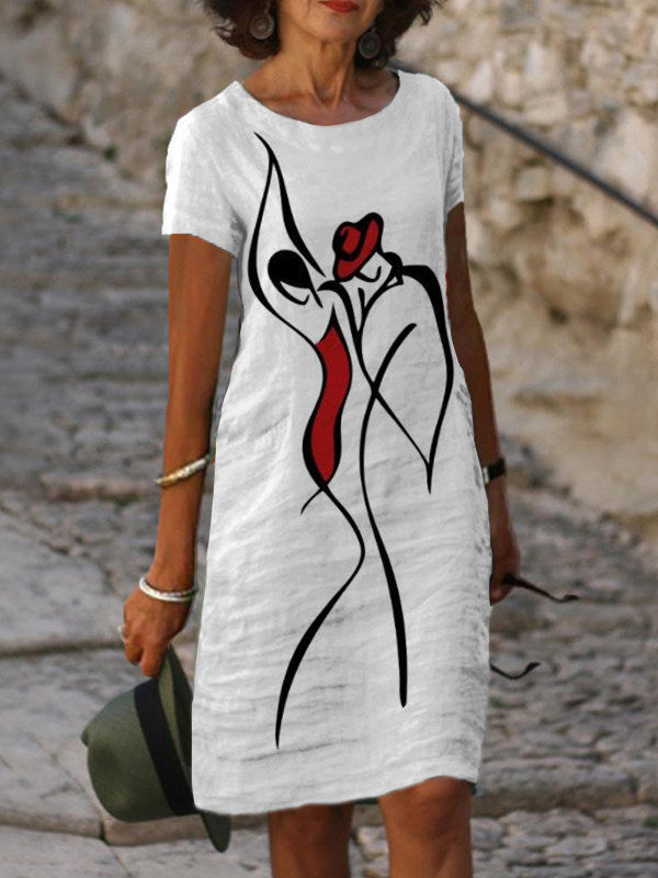 Women's Casual Loose Print Dress