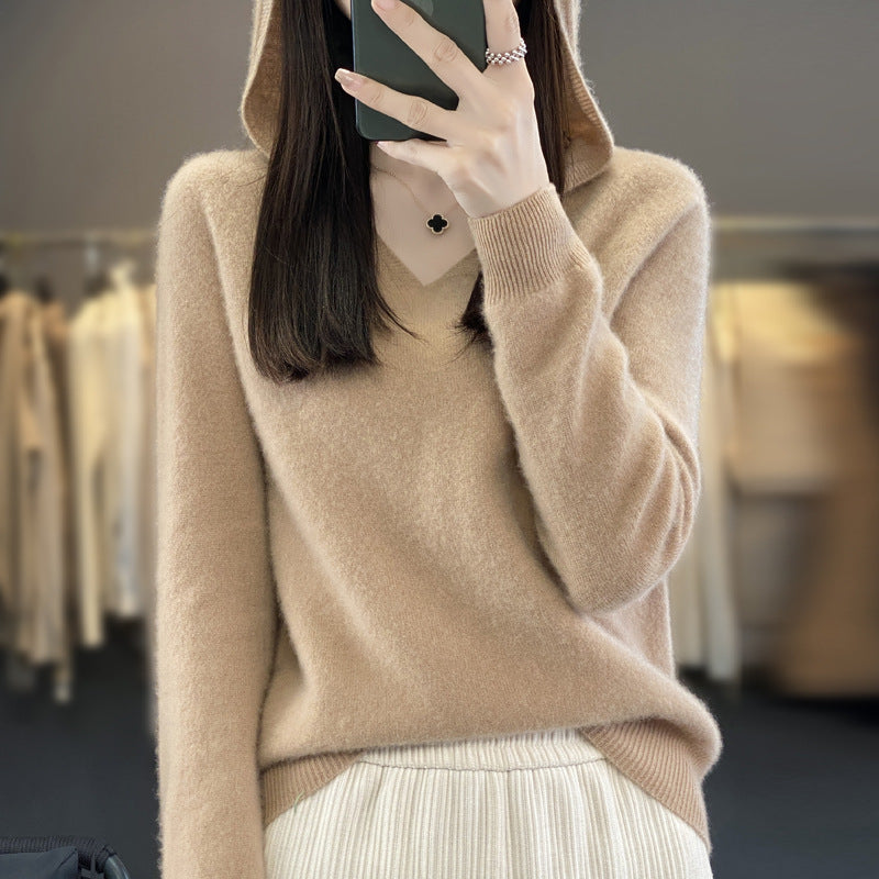 Literary Cashmere Hooded Sweatshirt