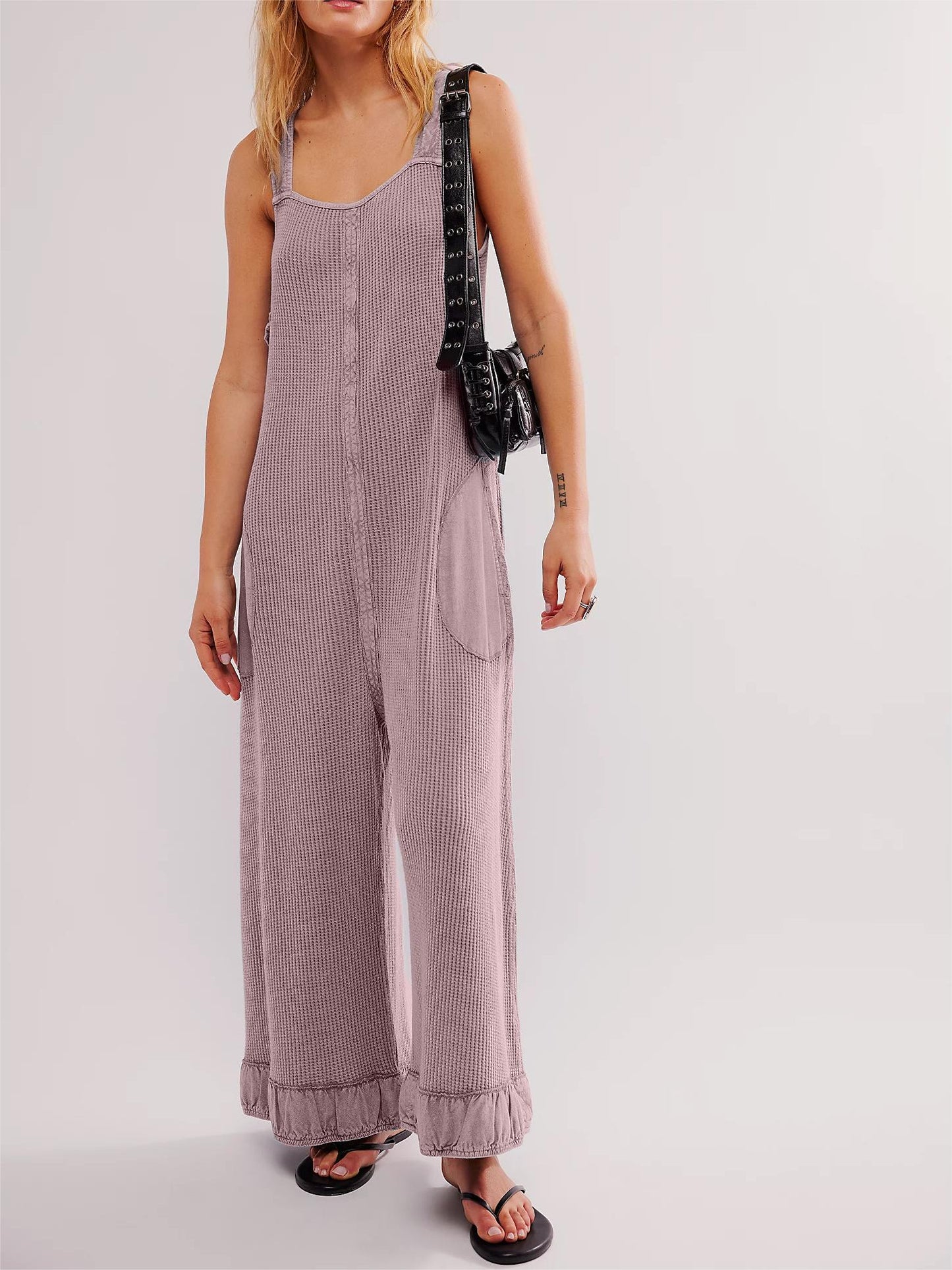 🧡Women's Solid Lace-Up Pocket Textured Overalls(Buy 2 Free Shipping)