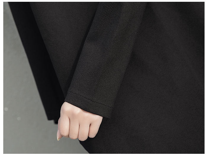 Irregular High Collar Long Sleeve Sweatshirt