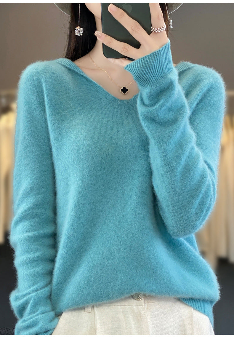 Literary Cashmere Hooded Sweatshirt