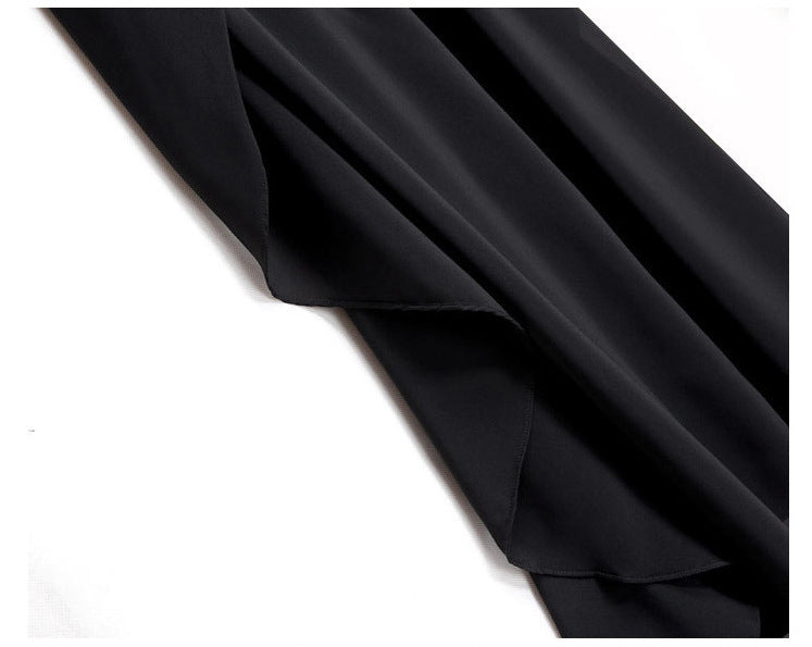 Loose Denim Splicing Suspender Maxi Dress