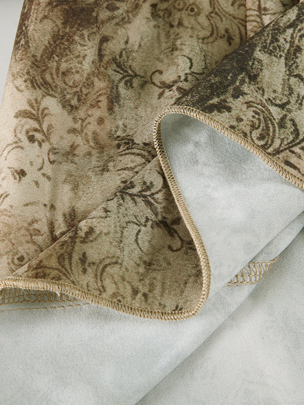 High Waisted Loose Contrast Color Elasticity Pleated Split-Joint Skirts Bottoms