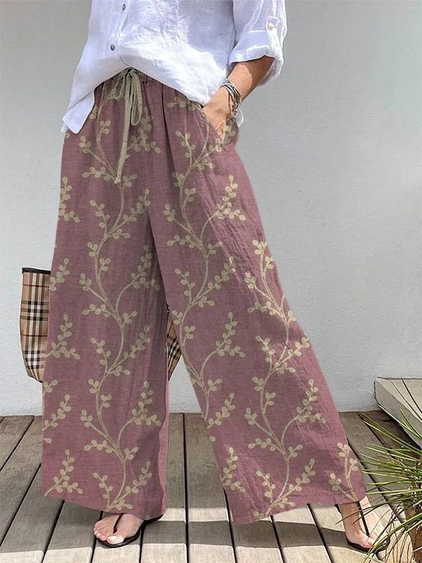 Comfort Loose Printed Trousers