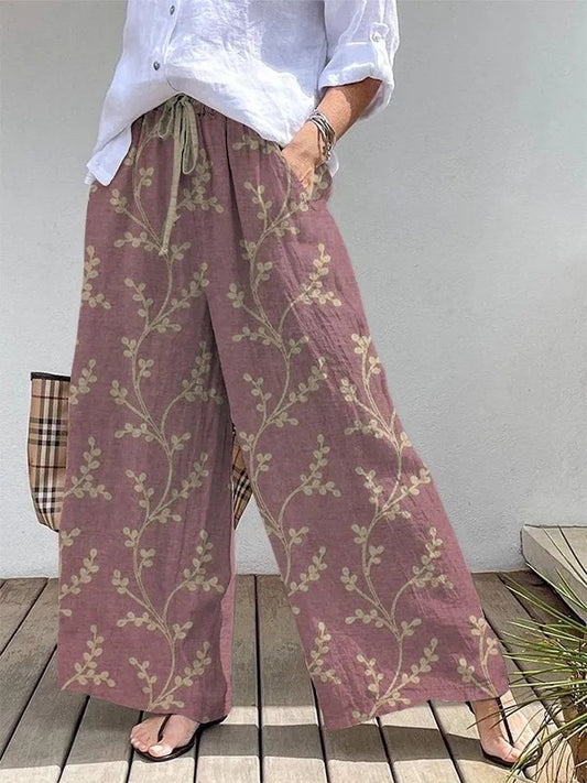 Comfort Loose Printed Trousers