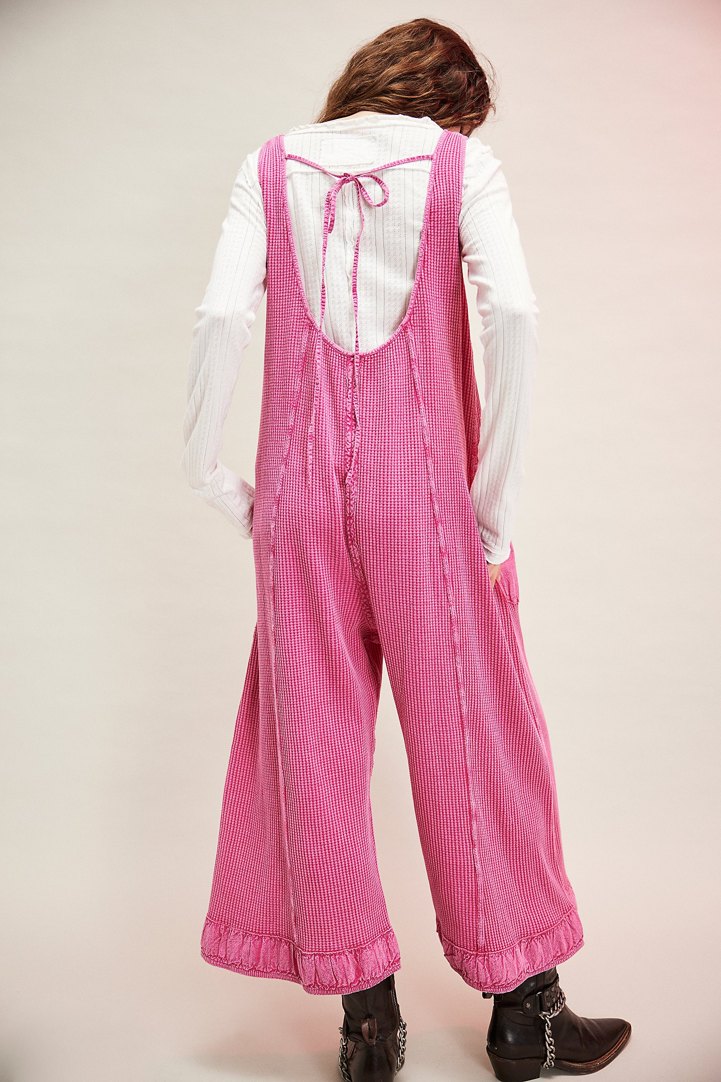 🧡Women's Solid Lace-Up Pocket Textured Overalls(Buy 2 Free Shipping)