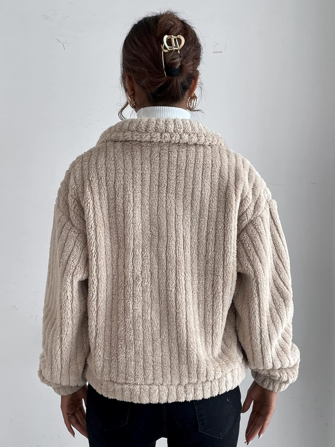 🔥Women's Casual Drop Shoulder Button Front Flannel Jacket (Buy 2 Free Shipping)