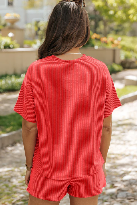 ☀Women's 2025 Spring Round Neck Ribbed Knitted Set(Buy 2 Free Shipping)