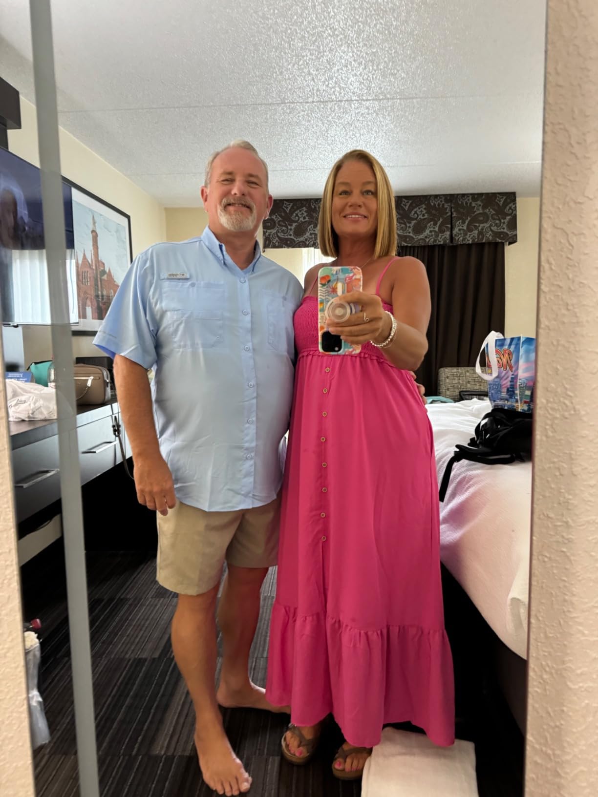 PinkLaura 2025 New Spaghetti Strap Button Ruffle Pocket Maxi Dress (Buy 2 Free Shipping)