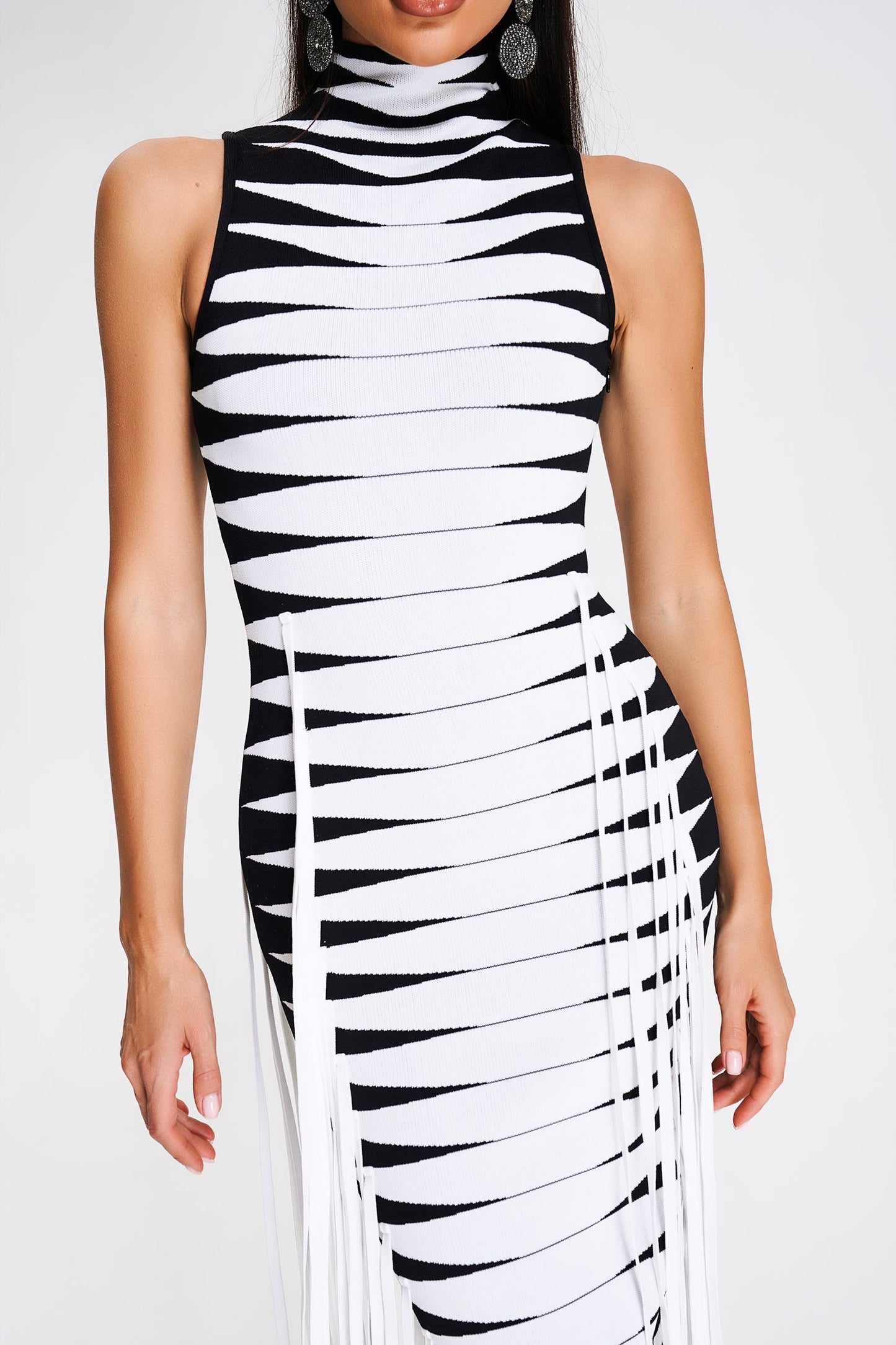 Trevena Tassel Midi Bandage Dress