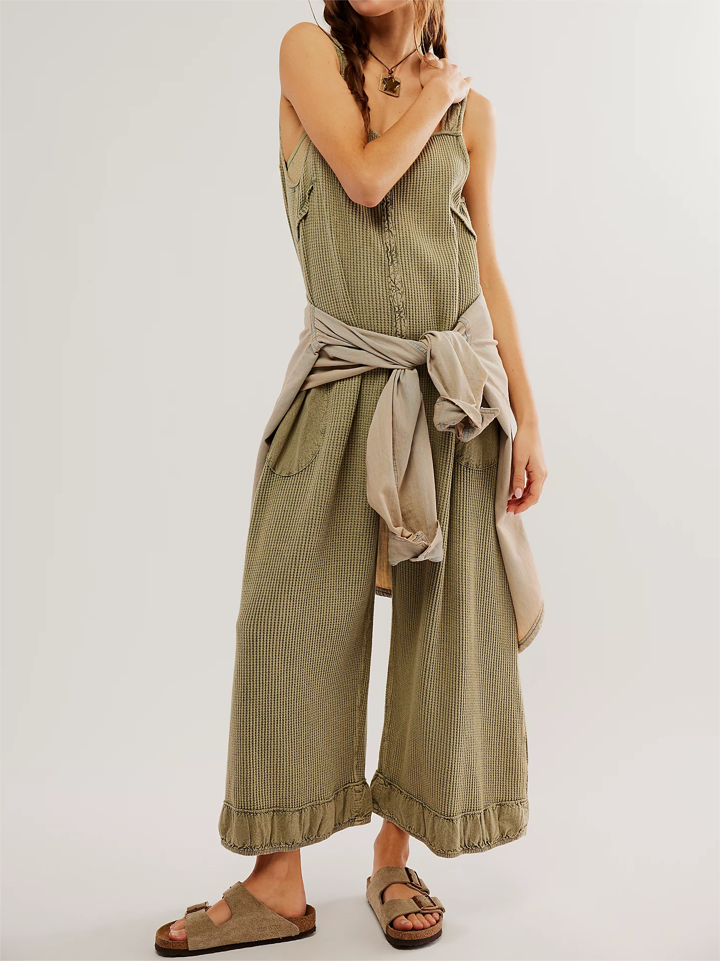 🧡Women's Solid Lace-Up Pocket Textured Overalls(Buy 2 Free Shipping)