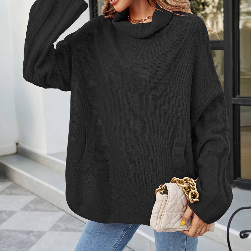 Pocket Regular Long Sleeve Women's Sweater