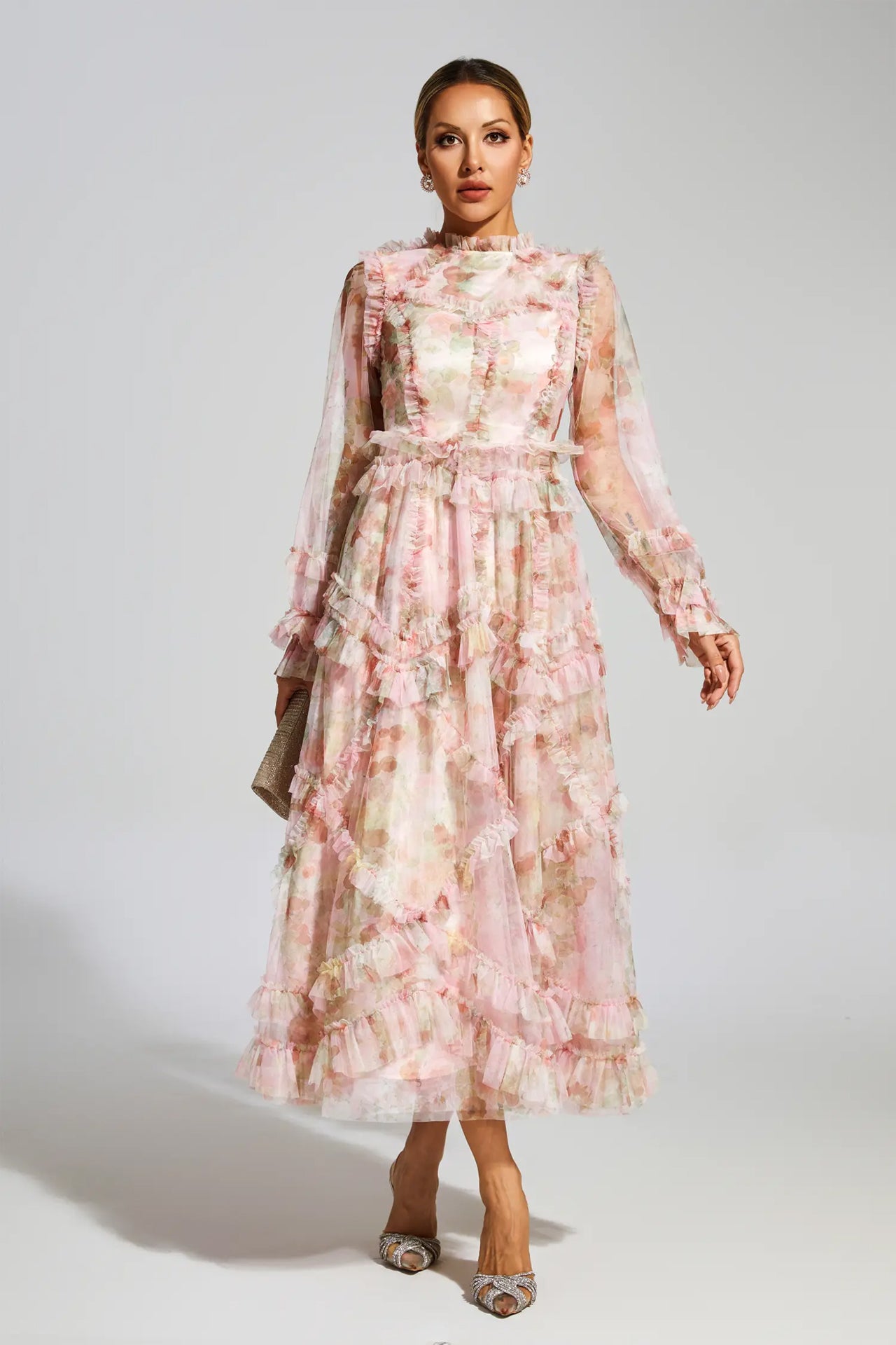 Natalia Floral Mesh Dress