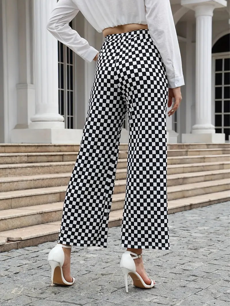 ⏰Hot Sale-Casual Checkerboard Wide-Leg Pants (Buy 2 Free Shipping)