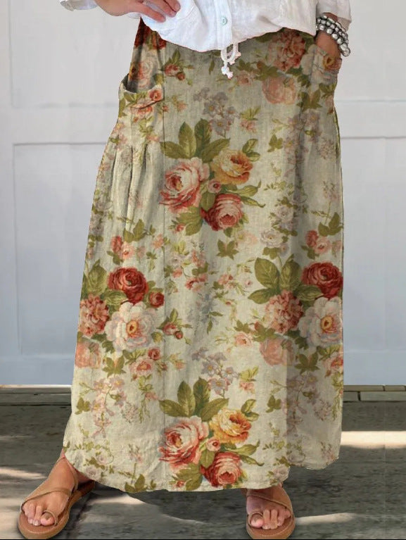 Women's Printed Vintage Skirt