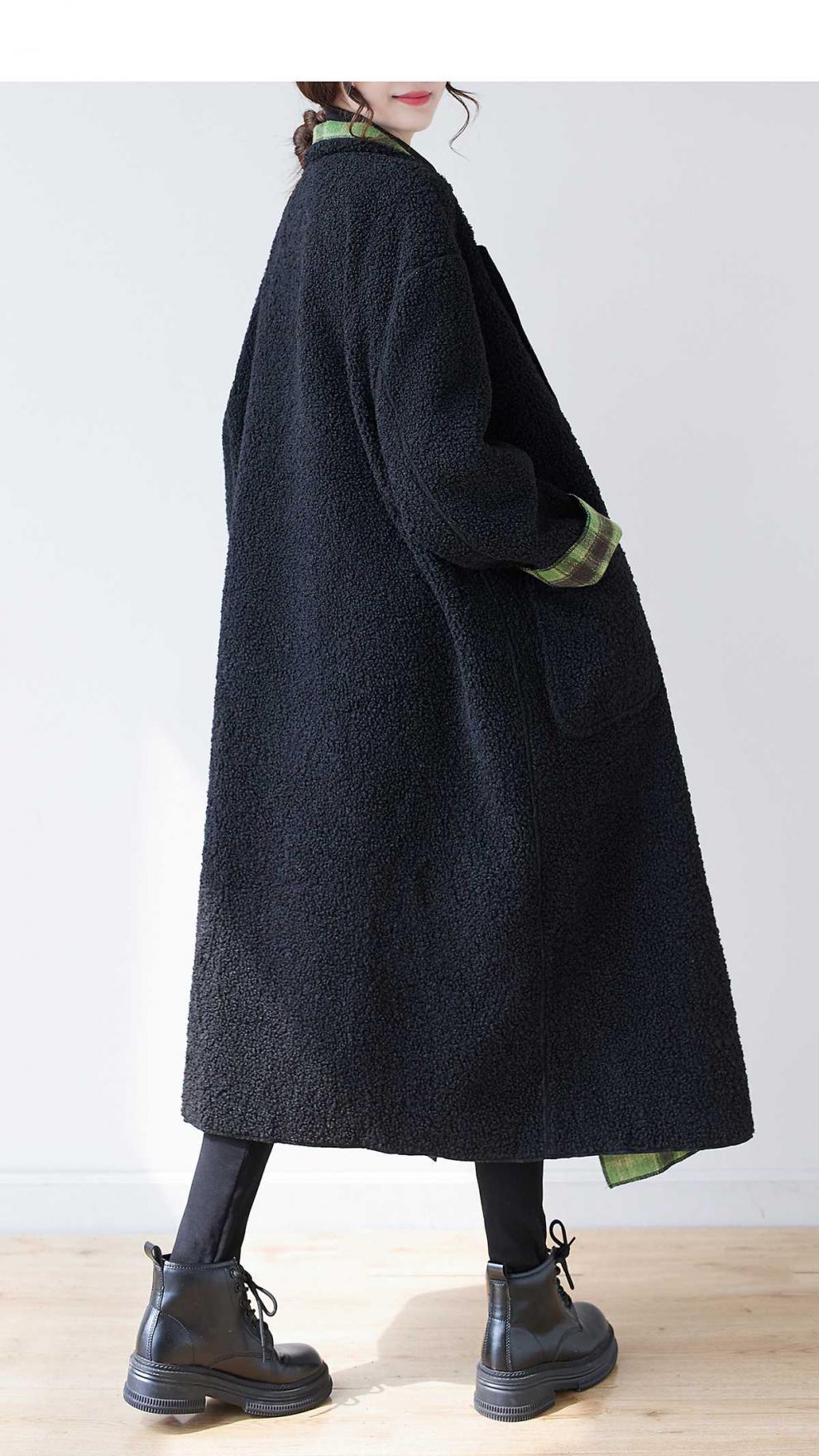 Classic Velvet Reversible Plaid Coat