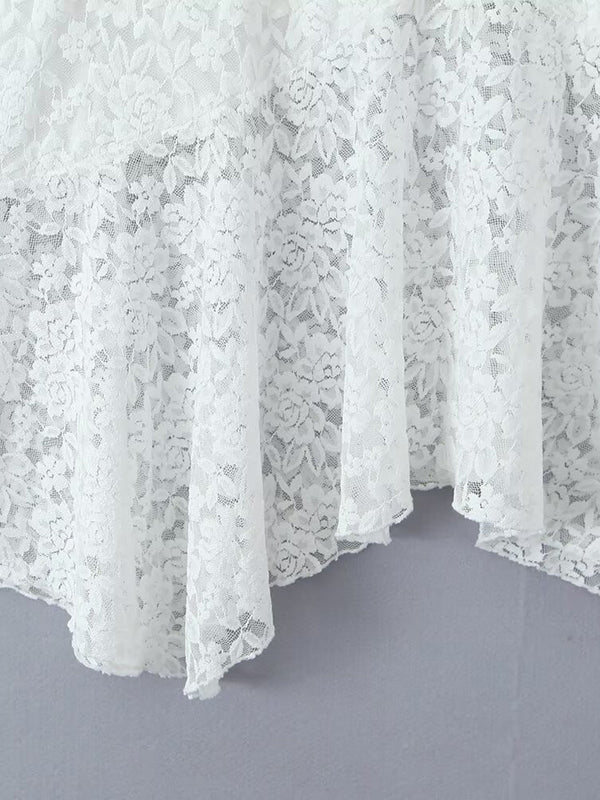 Long Sleeves See-Through Solid Color Mock Neck T-Shirts Tops + Split-Joint Asymmetric High Waisted Skirts Bottom Two Pieces Set