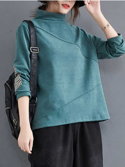 Classic Velvet Turtleneck Sweatshirt