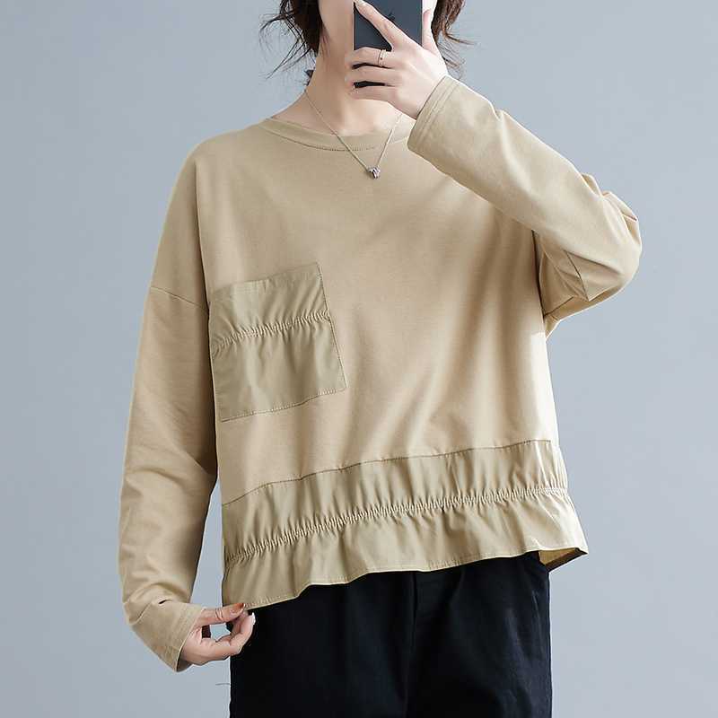 Loose Pleated Short Sleeve Blouse