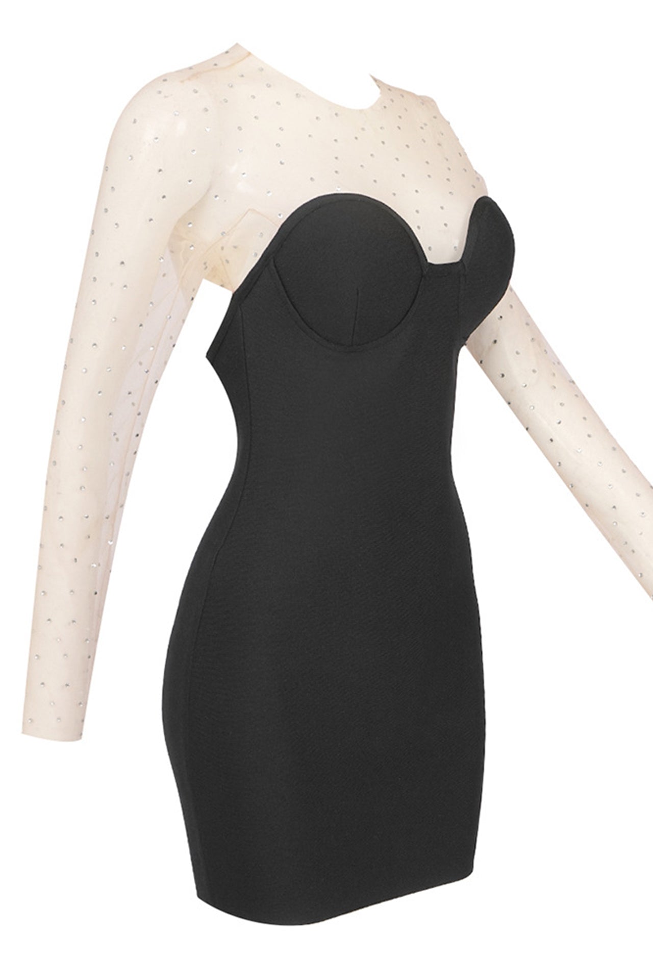 Camila Black Long Sleeve Mini Dress