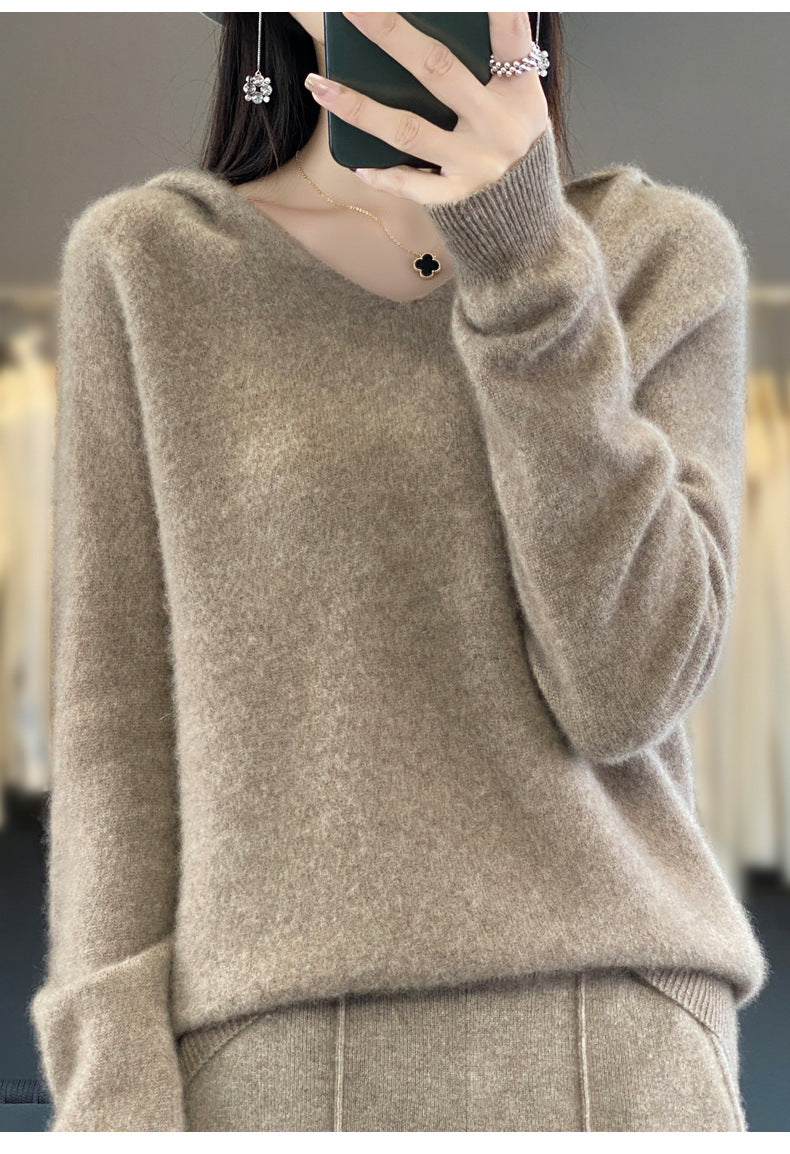 Literary Cashmere Hooded Sweatshirt