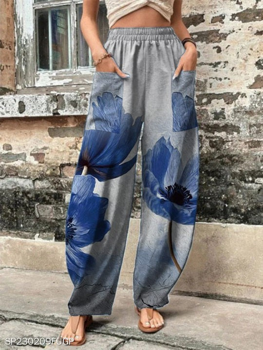 Comfort Loose Printed Trousers