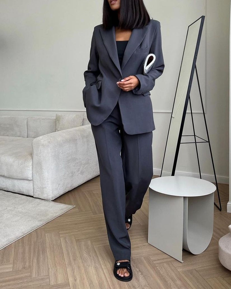 Casual Suit and Trousers Three Piece Set