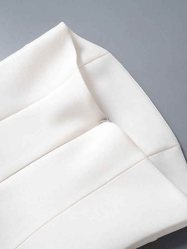 Basic Zipper Back Tube Mini Dress