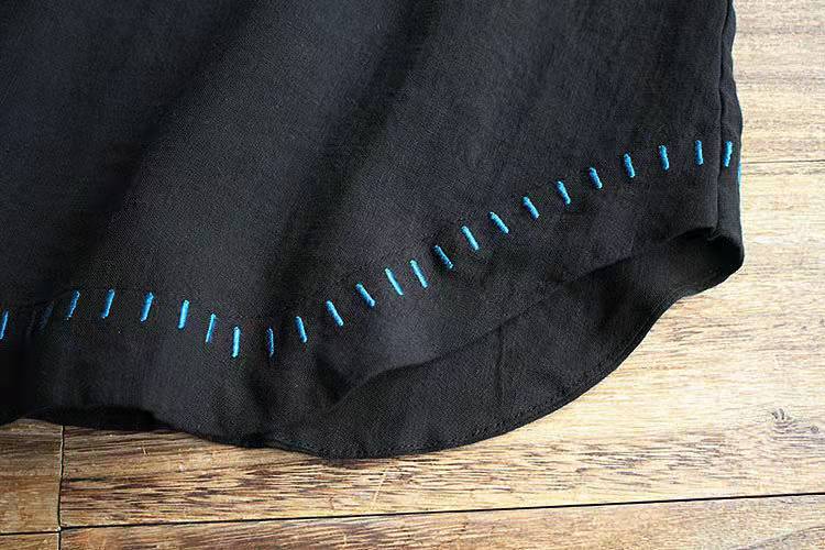 Vacation Style Simple Embroidery Loose Vest