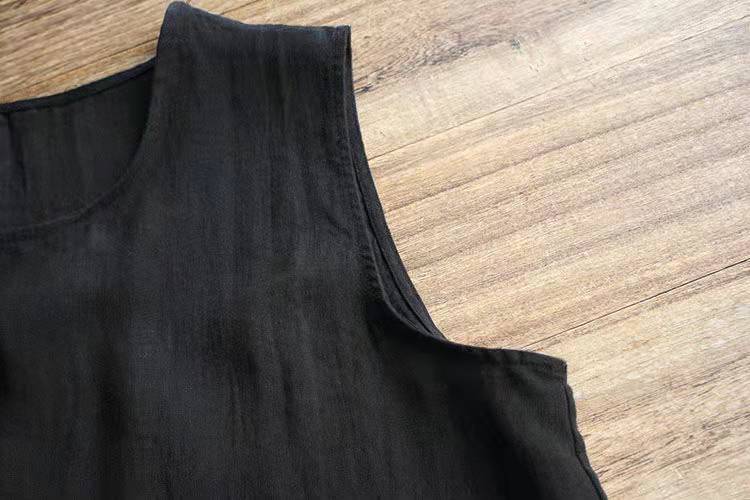 Vacation Style Simple Embroidery Loose Vest