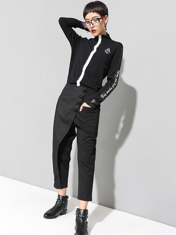 Leisure Fashion Irregularity Solid Color Harem Pants