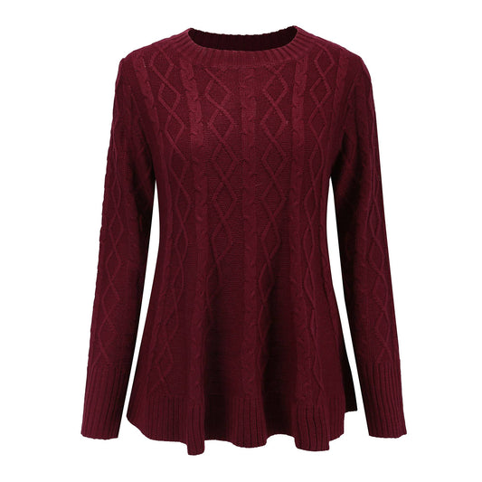 Regular Pleated Loose Women's Sweater